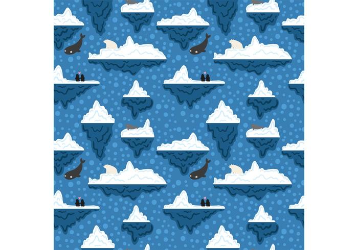 Free Iceberg Underwater Pattern Vector