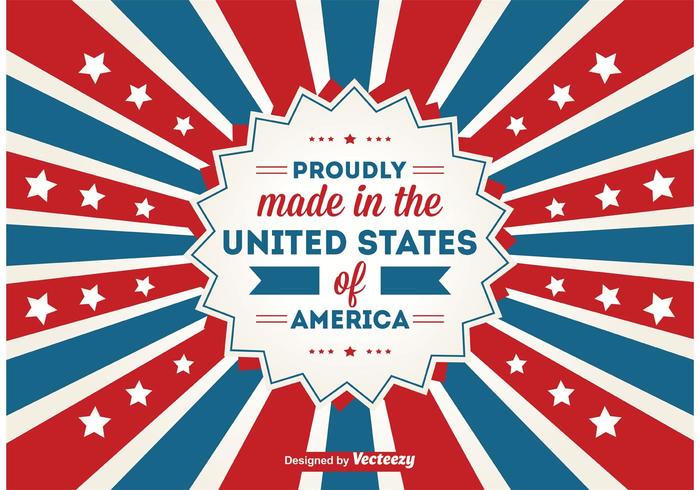 Made in the USA Background vector