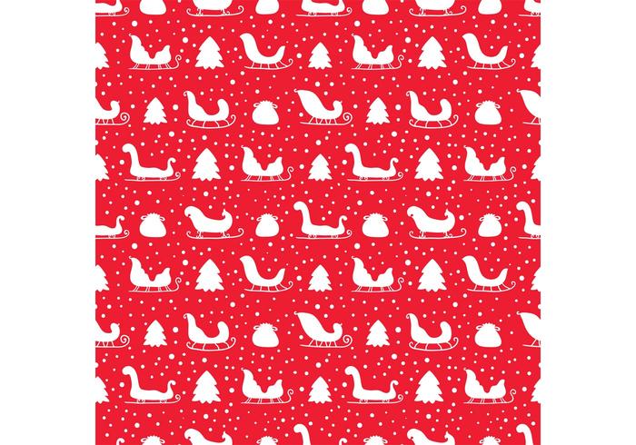 Santa's Sleigh Seamless Pattern vector