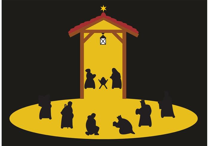 Manger scene  Nativity scene vector