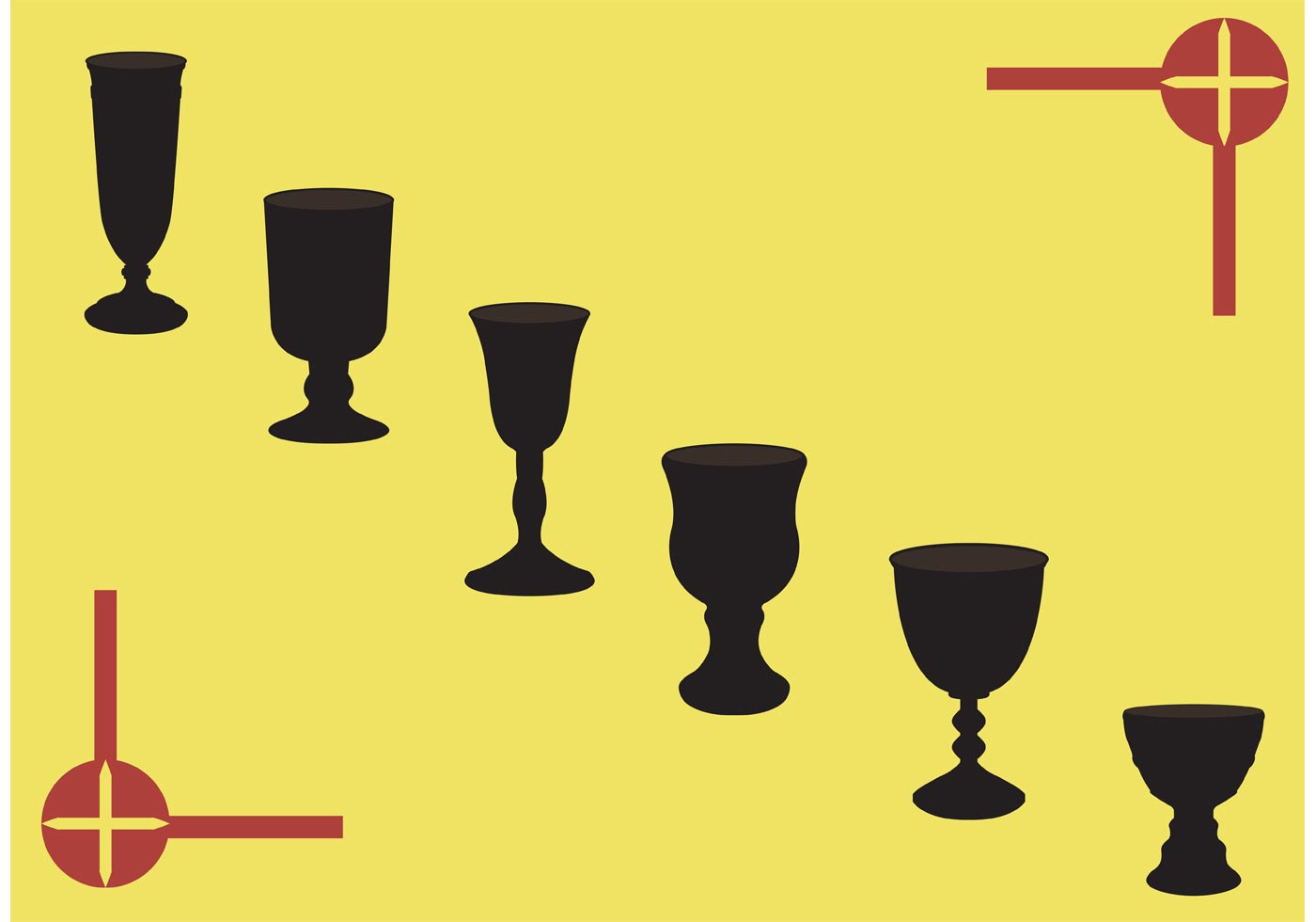 Medieval Goblet Vector Set Download Free Vector Art, Stock Graphics