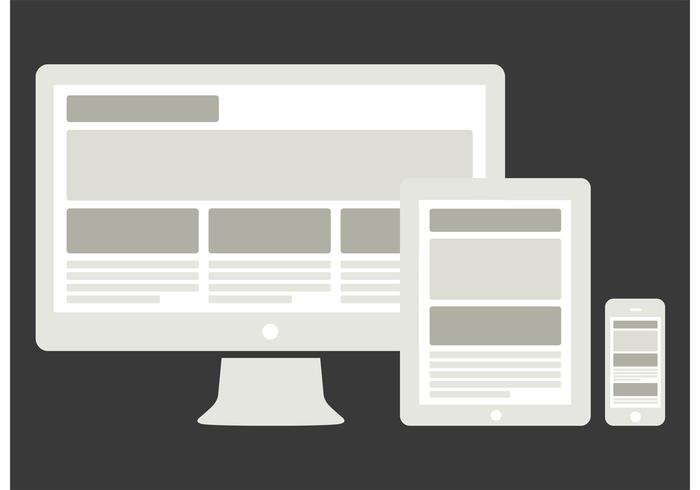 Vector Device Mockups with Responsive Website Vector Device Mockups with Responsive Website