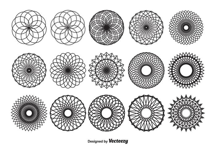 Spirograph Vector Shapes