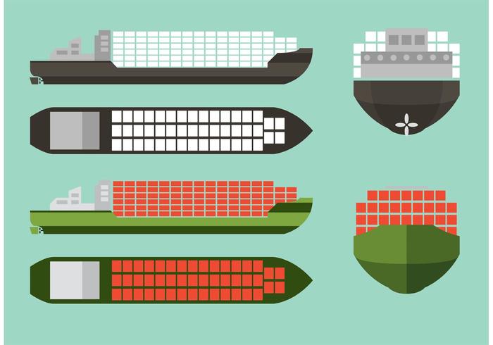 Container Ship Vector