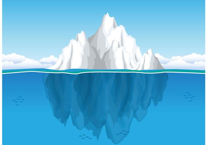 Vector subacuático del iceberg