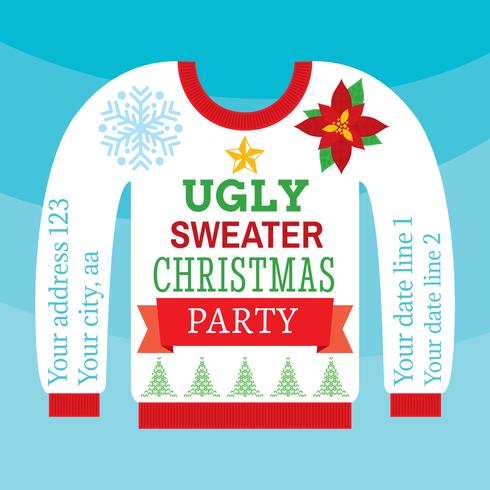 Ugly Christmas Sweater Card vector