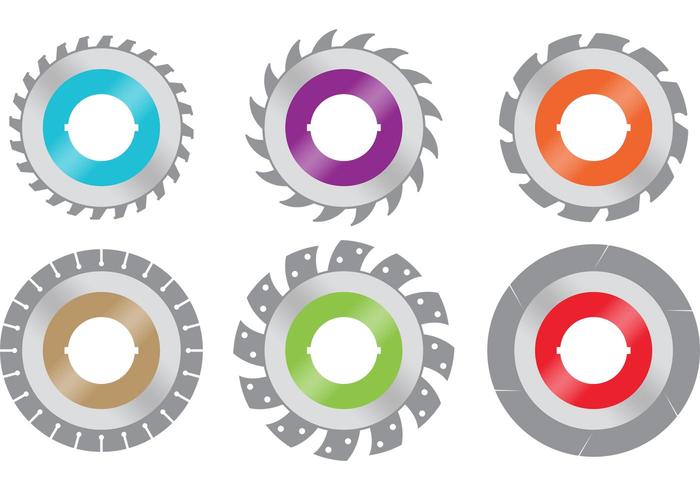 Colorful Circular Saw Blades vector