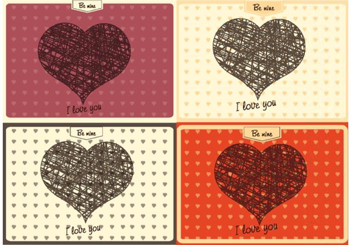 Sketchy Happy Valentine's Day Vector Card Sketchy Happy Valentine's Day Vector Card