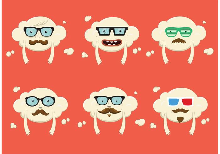 Free Vector Cloud Characters