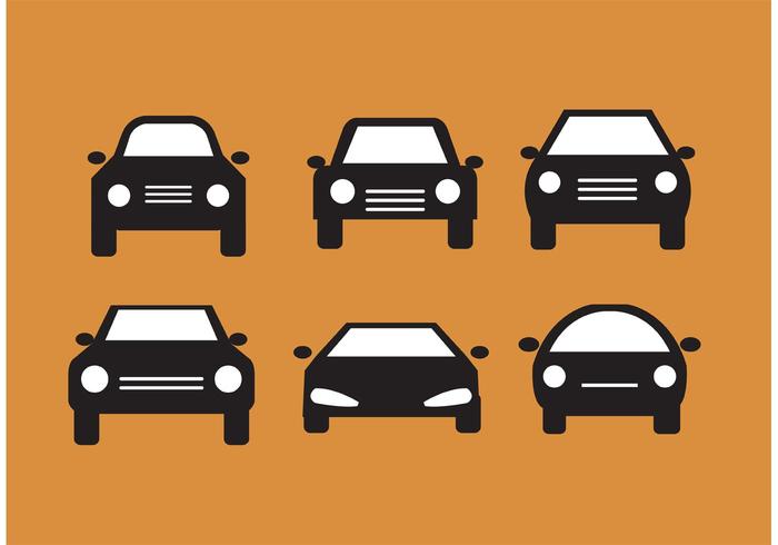 Car Front Silhouettes vector