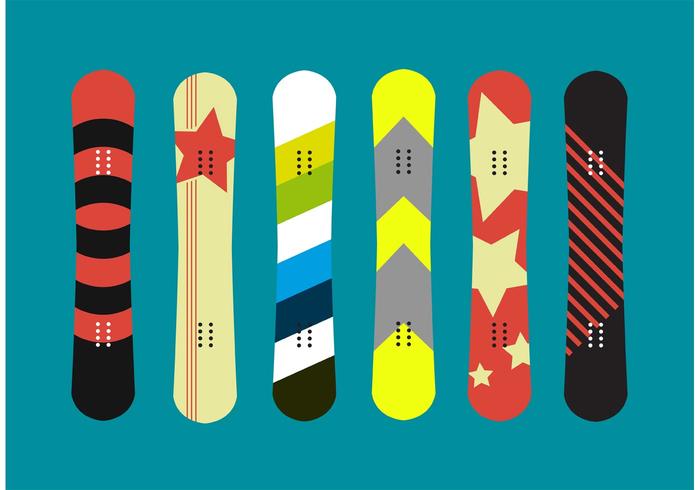 Snowboard Isolated Vectors