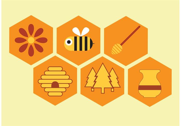 Vector Honey Icon Set