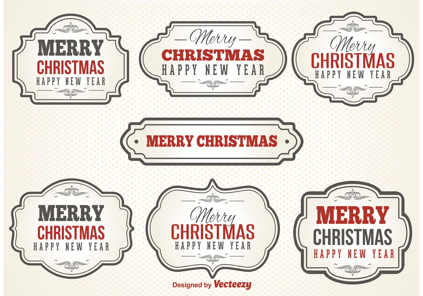 Download Vintage Christmas Labels - Download Free Vector Art, Stock ...
