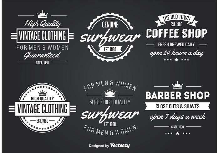 Retro Style Labels vector