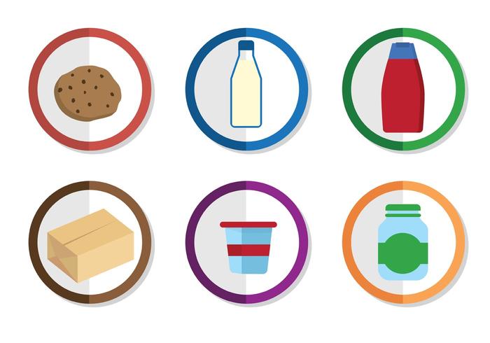 Vector de iconos de alimentos