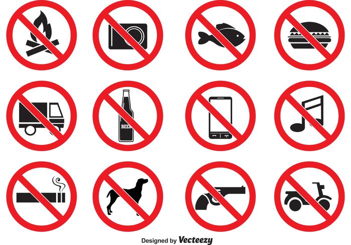 Prohibited Vector Icons
