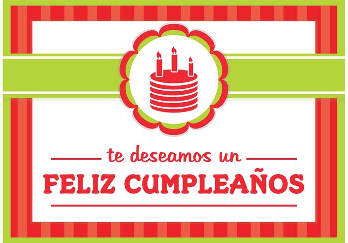 Feliz Cumpleaños Card vector