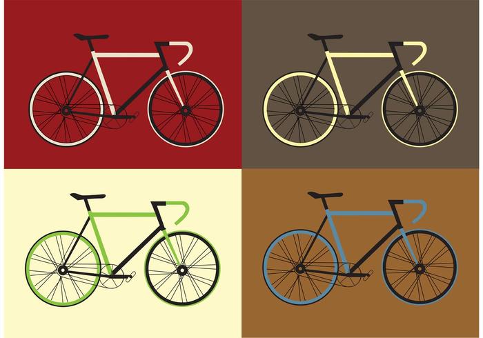 Vector libre de la bicicleta Vector Set