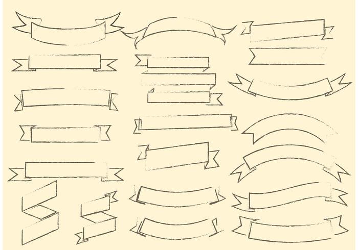 Free Grunge Ribbon Vector Set 