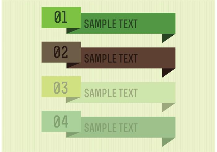 Natural Origami Label Vectors Natural Origami Label Vectors