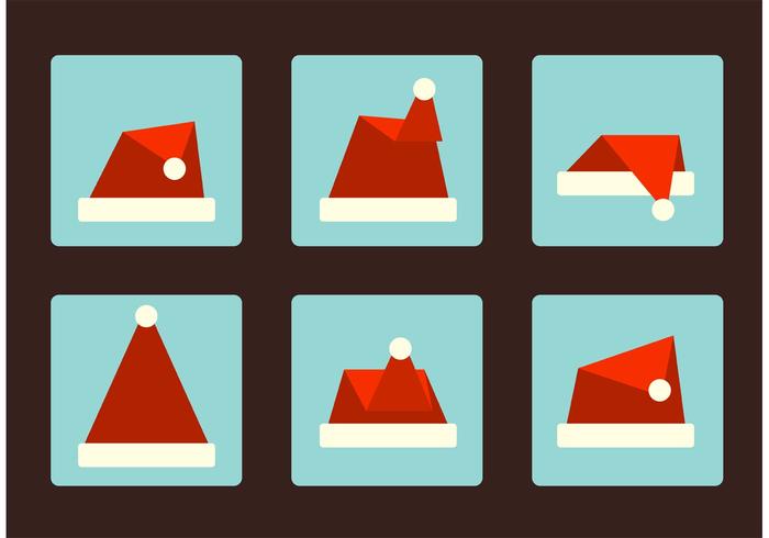 Flat Santa Cap Vector Flat Santa Cap Vector