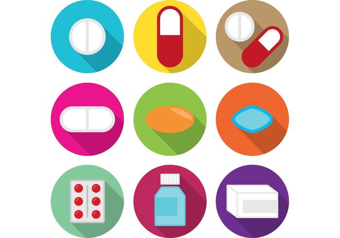 White Pills and Medicine  vector