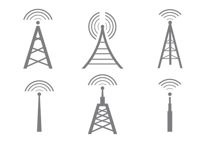 Vector Cell Tower Icons