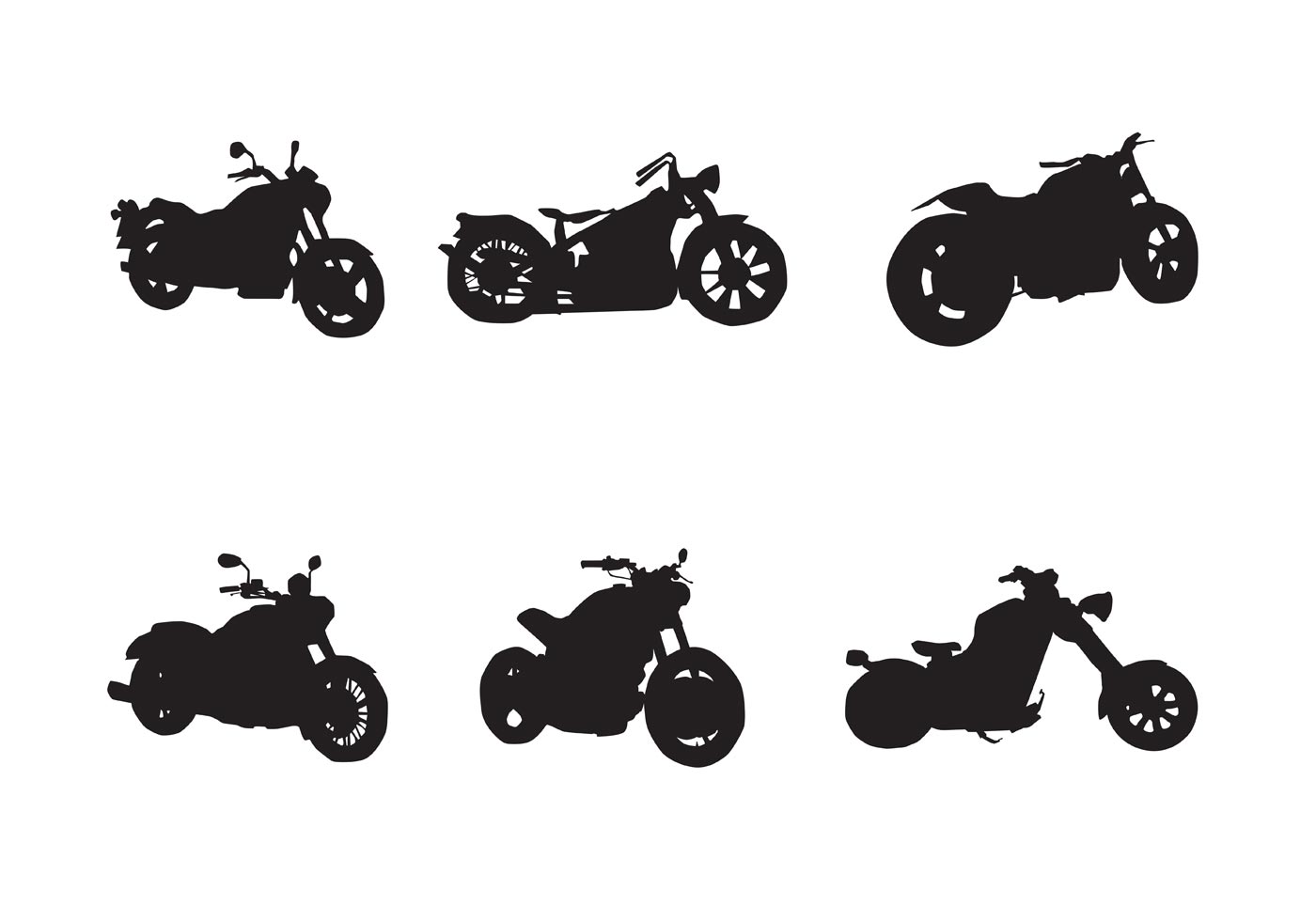 Download Free Motorcycle Vector Silhouettes - Download Free Vector Art, Stock Graphics & Images