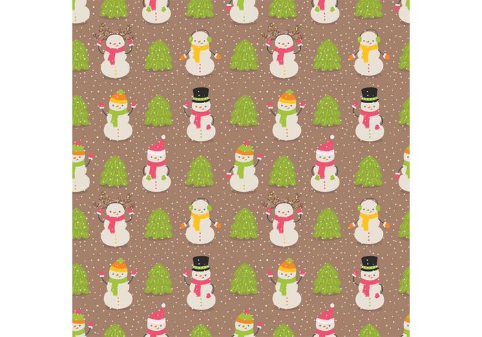 Free Snowman Pattern Vector