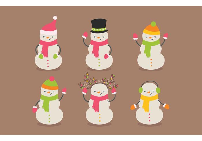 Free Snowman Vector Pack