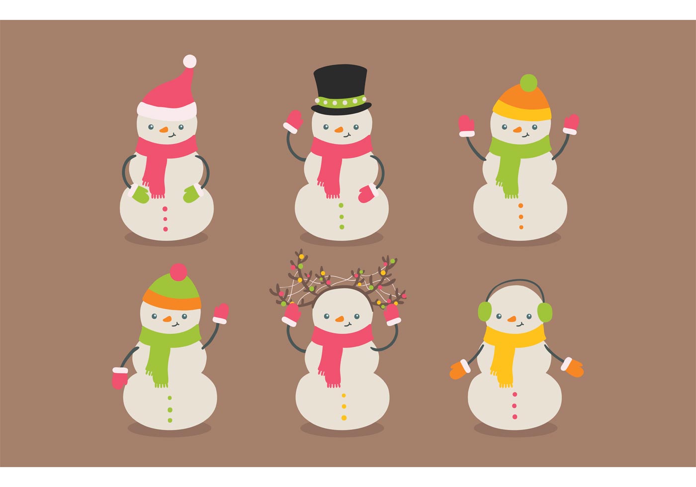 Download Free Snowman Vector Pack - Download Free Vector Art, Stock Graphics & Images