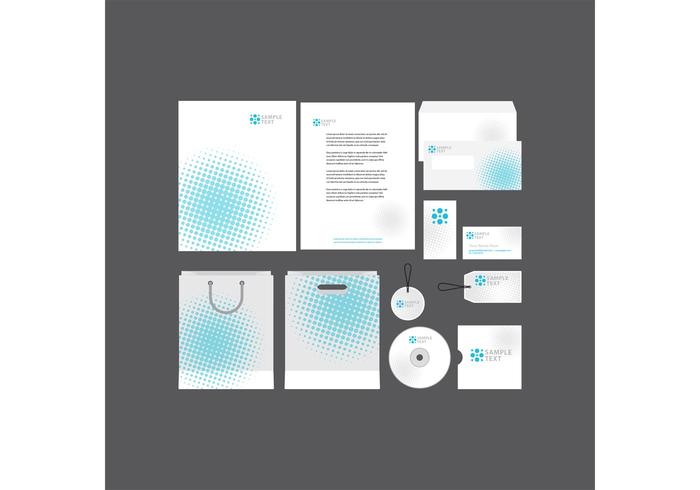 Halftone Company Profile Template vector