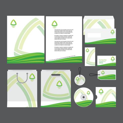 Green Company Profile Template  vector