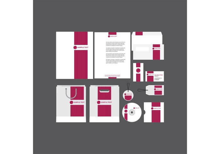 Bold Pink Company Profile Template  vector