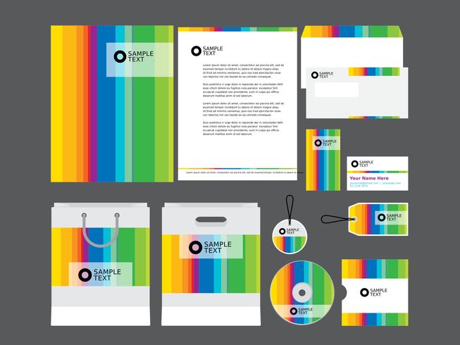 Plantilla del perfil de empresa Rainbow vector