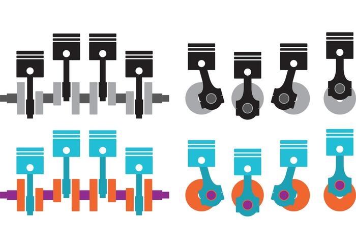 Working Piston Engine Vectors 