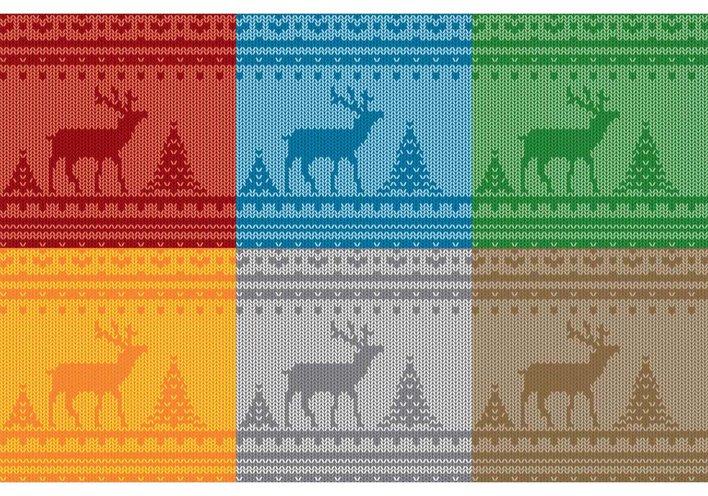 Christmas Reindeer Sweater Patterns 84165 Vector Art at Vecteezy