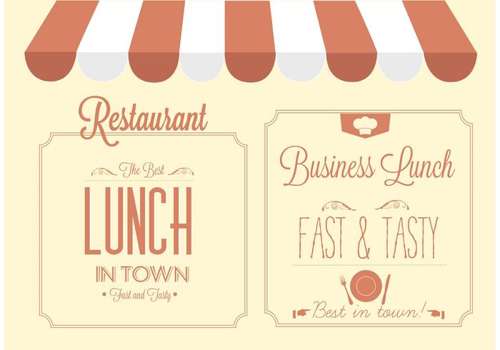 Free Vector Restaurant Sign Design