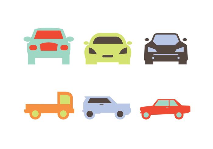 Car Front Silhouettes Vectors Car Front Silhouettes Vectors