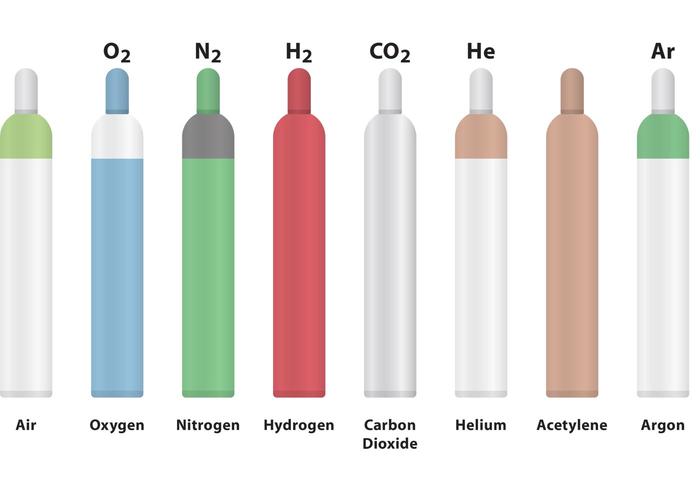 Vectores de cilindros de gas