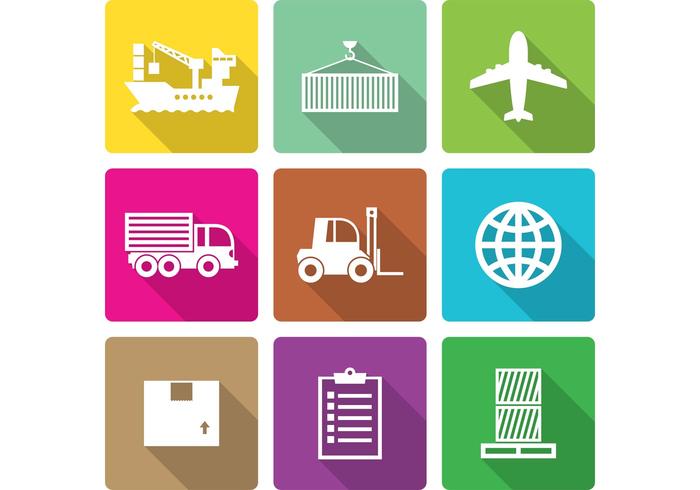 Flat Shipment Icons vector