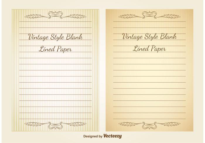 Blank Vintage Lined Paper vector