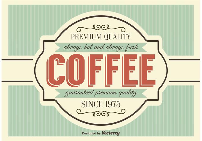 Retro Style Coffe Poster vector