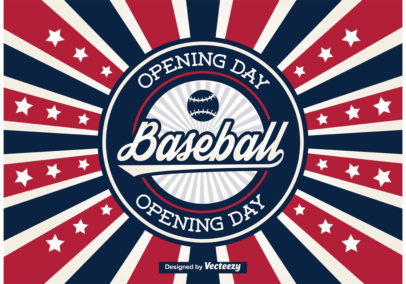 Baseball Opening Day Poster / Background Download Free Vector Art