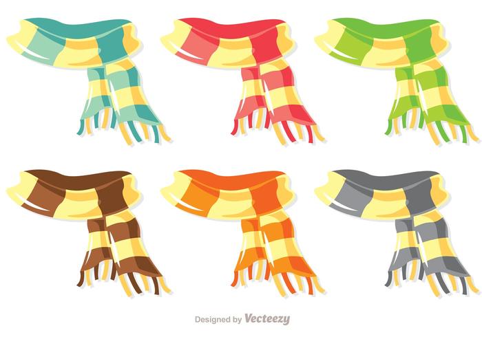Paquete colorido del vector de la bufanda