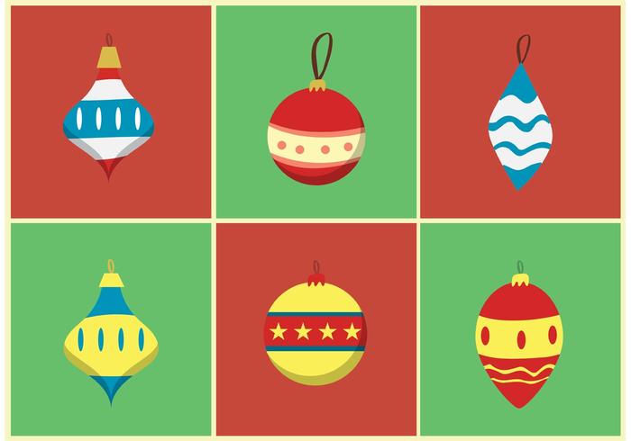 Retro Christmas Ornament Vectors 