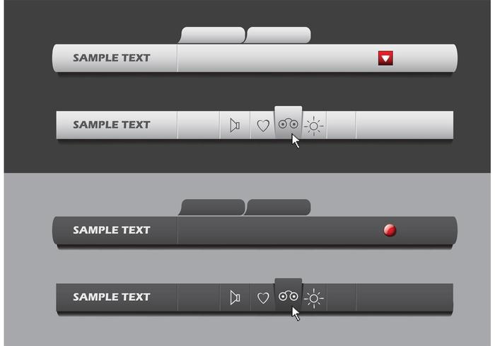 Vector Menu Bar Set