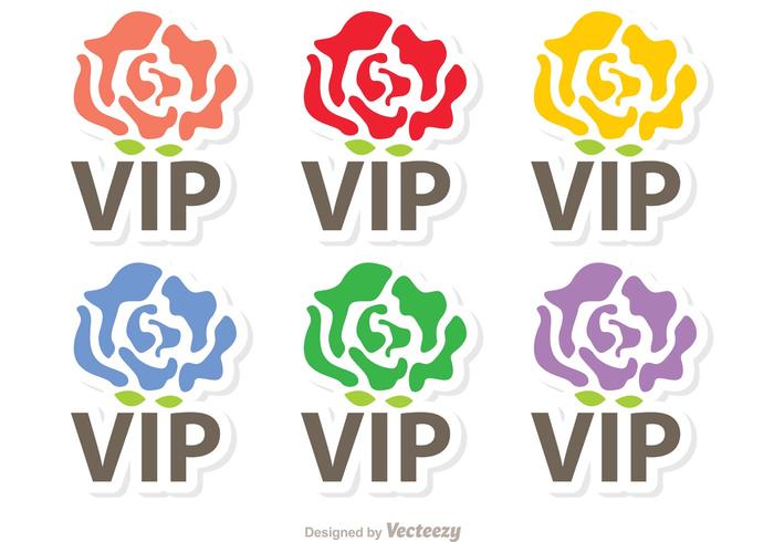 Rose VIP iconos paquete de vectores