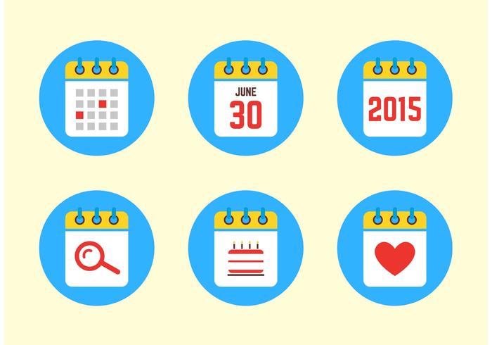 2015 Calendar Icons vector