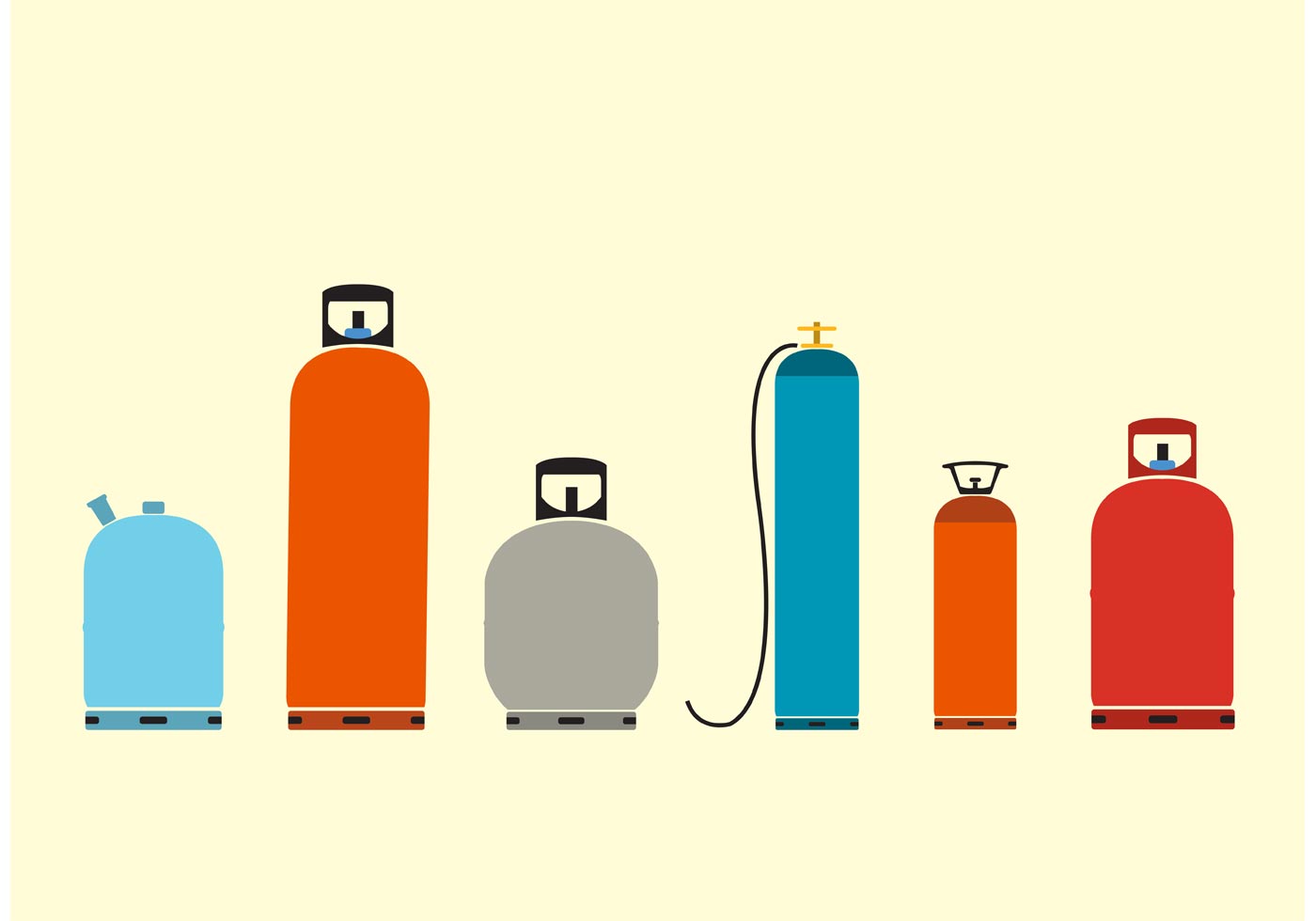 Gas Cylinder Vectors / Gas Tanks 84306 - Download Free Vectors, Clipart